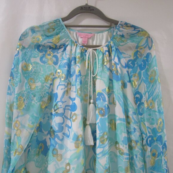 Lilly Pulitzer 4 Saria Silk Tunic Dress In A Pinch - Picture 3 of 8